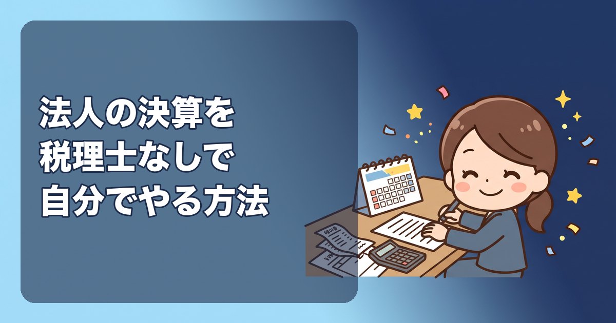 法人の決算を税理士なしで自分でやる方法|必要なソフト、作る書類(別表・決算書・概況説明書)、流れ、向いている会社と向いていない会社